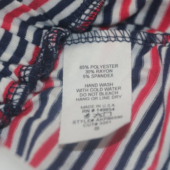 Red, White, and Blue Stripe Woven Shorts - Picture 8 of 8